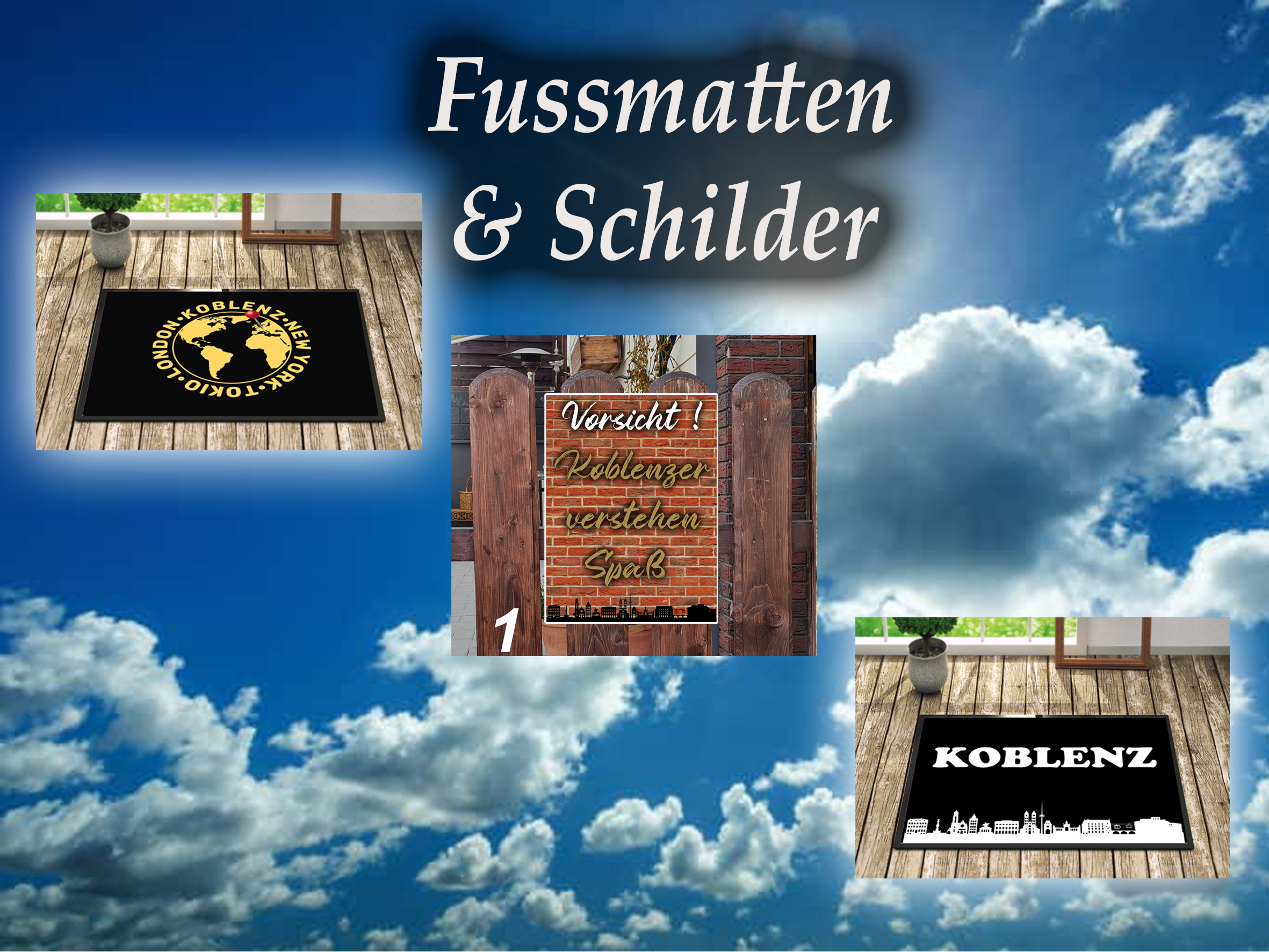 Fußmatten & Schilder