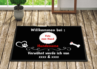 Hundefussmatte "Herzlich..."