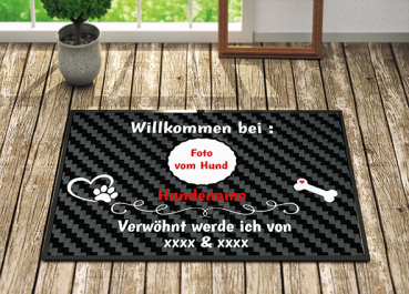 Hundefussmatte "Herzlich..."