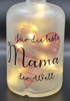 Leuchtflasche "Beste Mama der Welt"