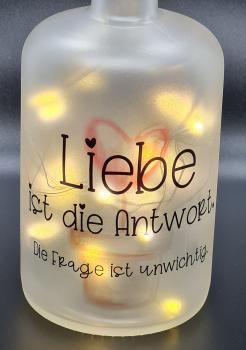 Leuchtflasche "Liebe ist ..."