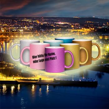 Tasse "Glitzer" m. Wunschname