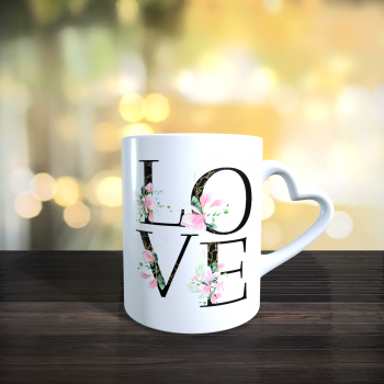 Tasse "LOVE m Blumen"