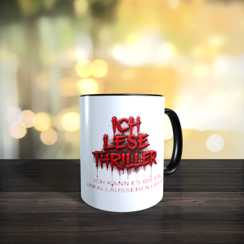 Tasse "Ich lese Thriller"