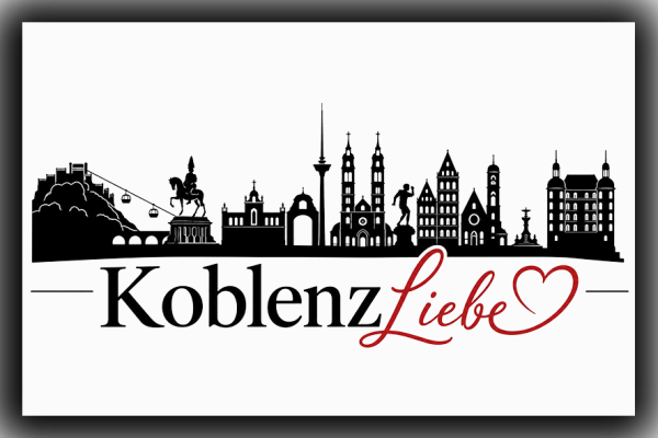 Magnet Koblenz Liebe Black  7x4,5 cm
