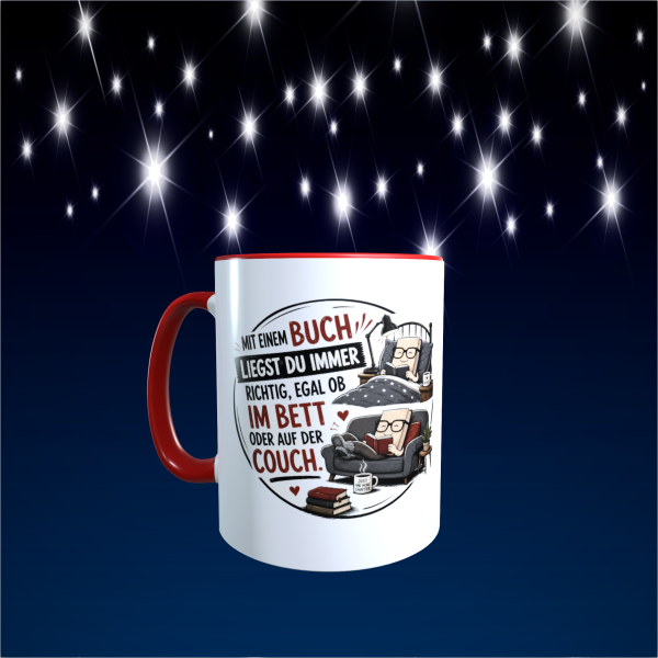 Tasse "Buch im Bett"