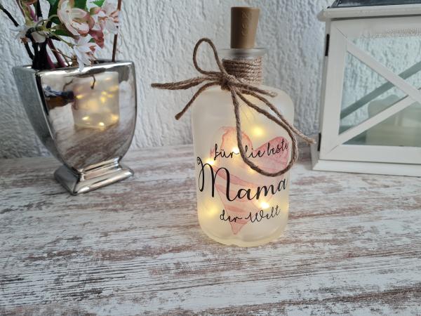 Leuchtflasche "Beste Mama der Welt"